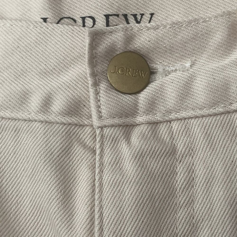 J. Crew Kickout Jeans Size 27 '84 Relaxed Ecru Wash 100% Cotton Raw Hem CH686 - Picture 10 of 16